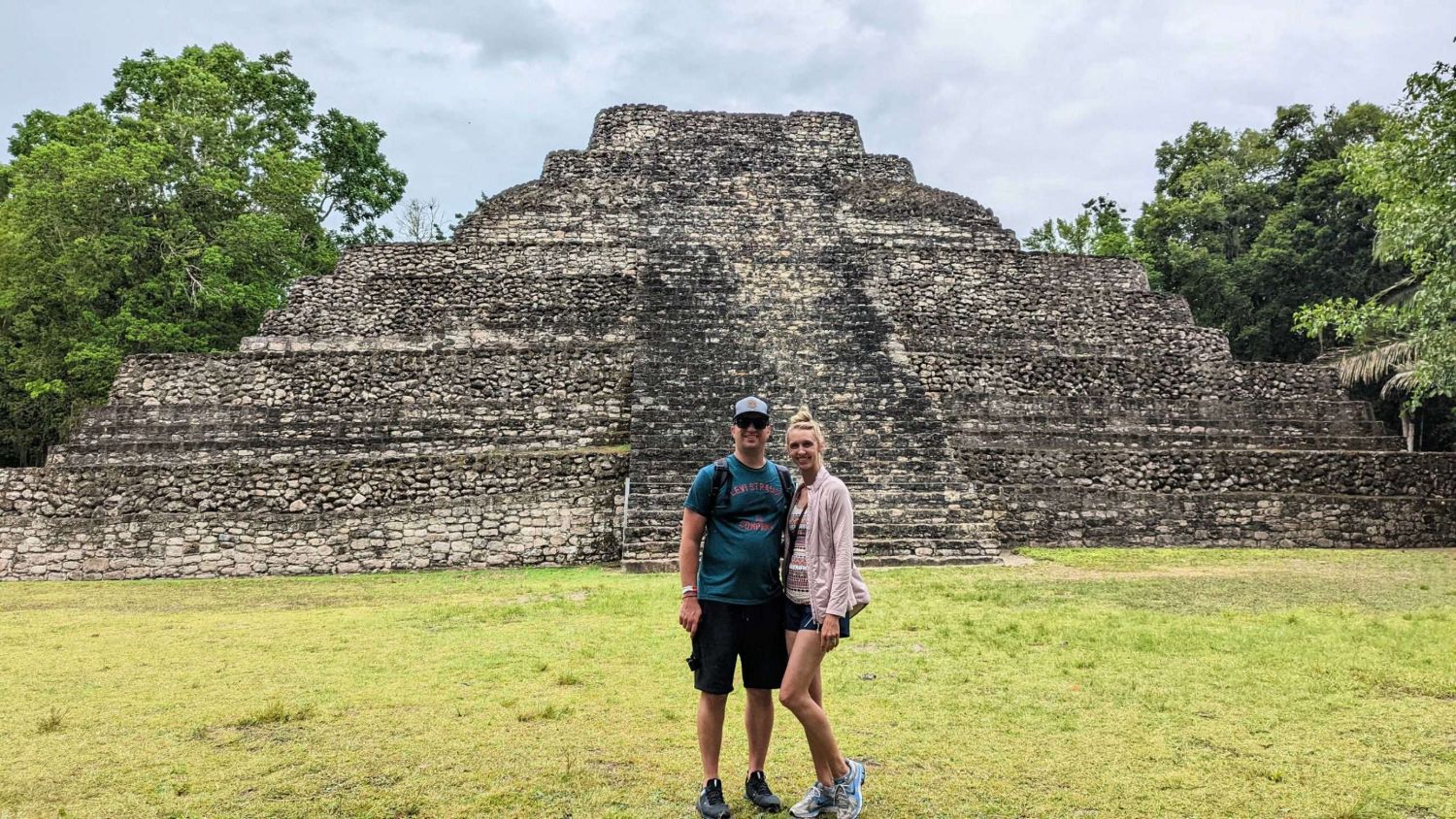 Couple at Chacchoben ruins